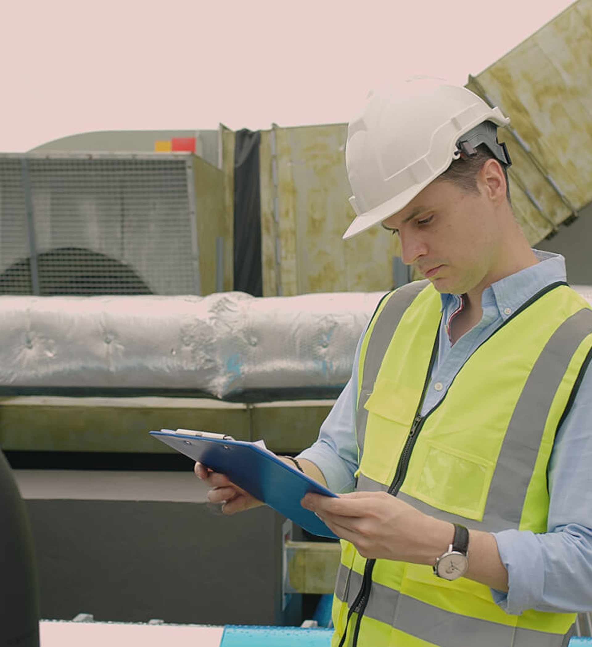 Image of a project manager on a job site.