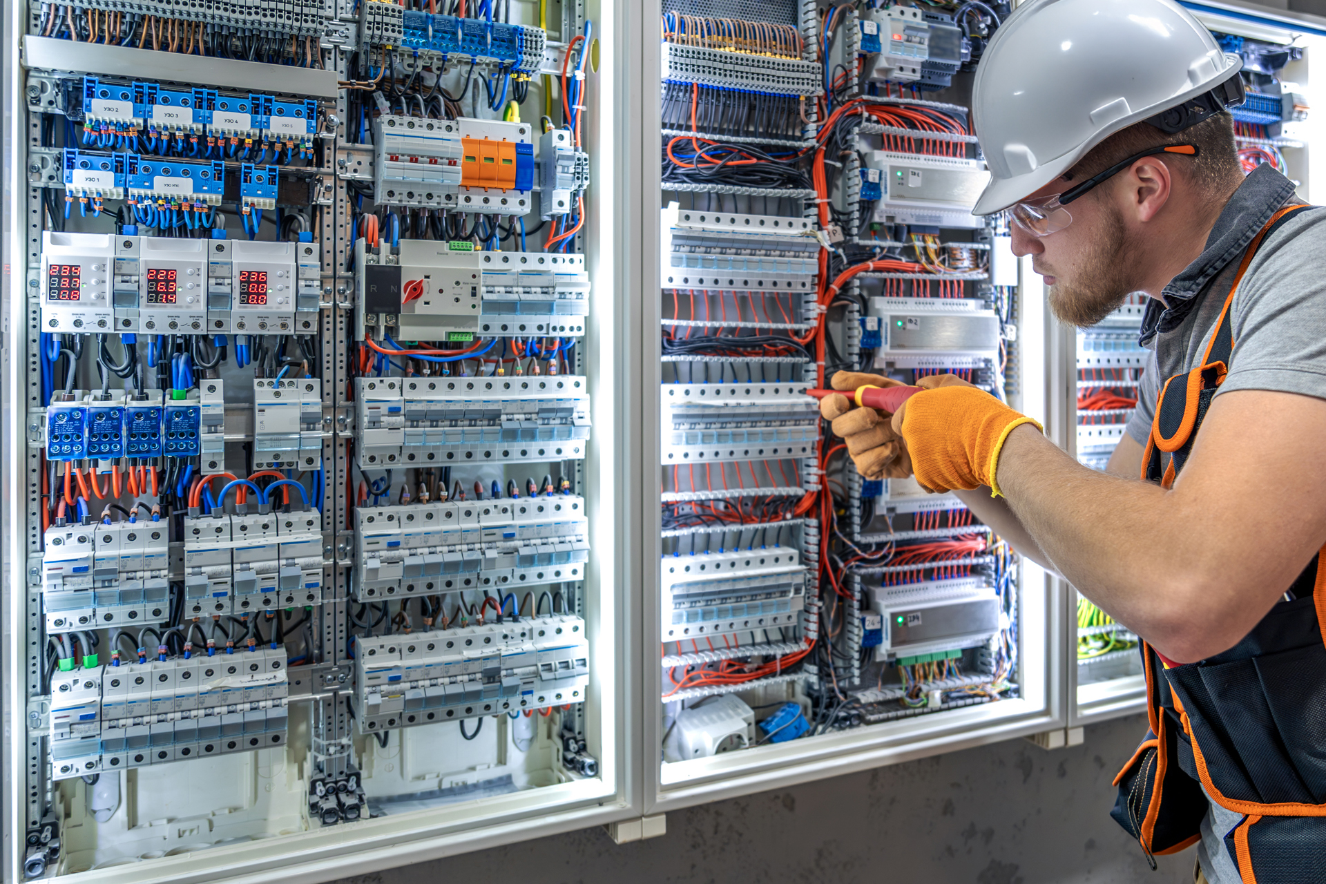 image of a work preforming maintenance and services